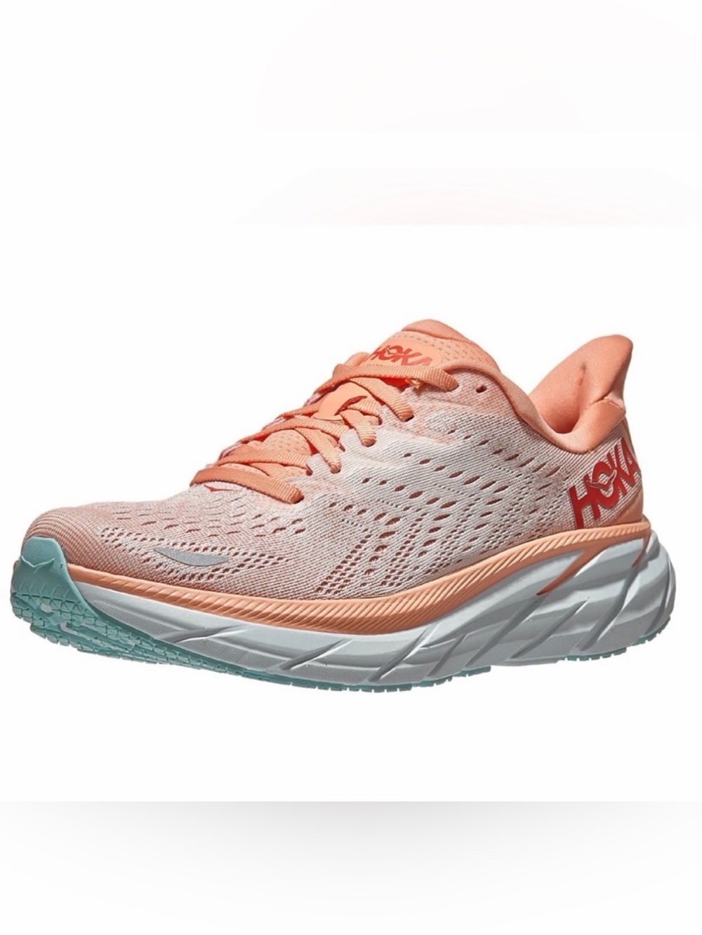 Hoka Women's Peach/Coral Athletic Running Shoe
